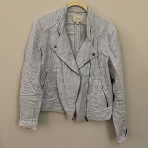LOFT Women's light Blue Jacket - Size Small